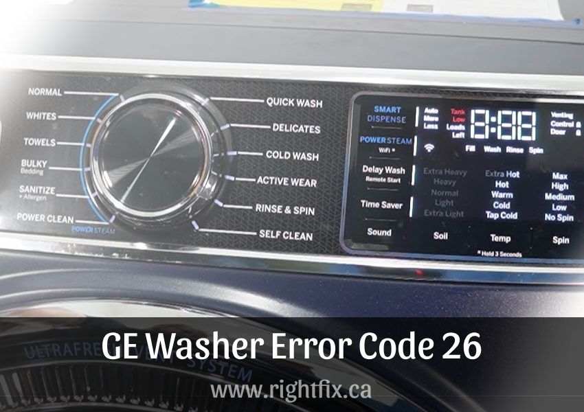 GE Washer Error Code 26