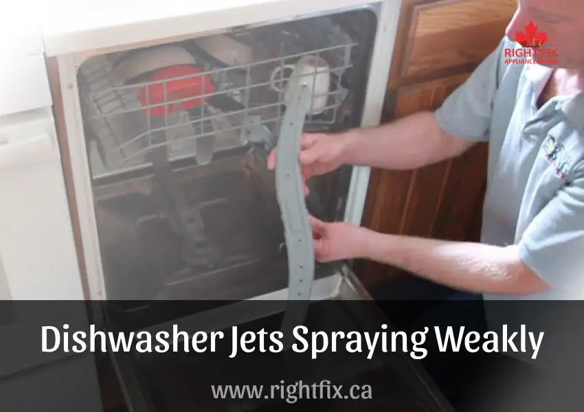 Dishwasher Jets Spraying Weakly