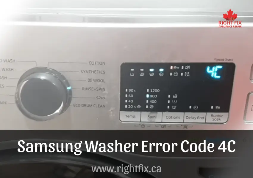 Samsung Washer Error Code 4C