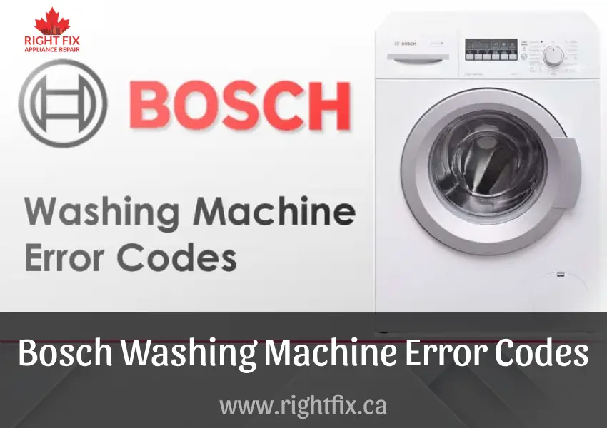 Bosch Washing Machine Error Codes