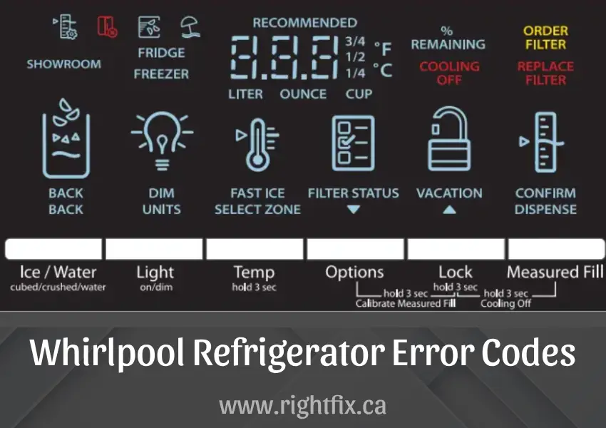 Whirlpool Refrigerator Error Codes Guide