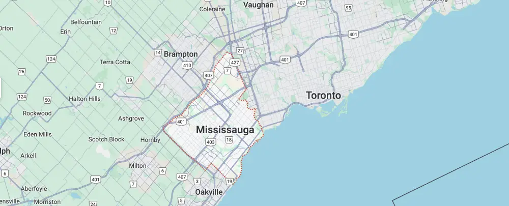 Mississauga Areas We Serve