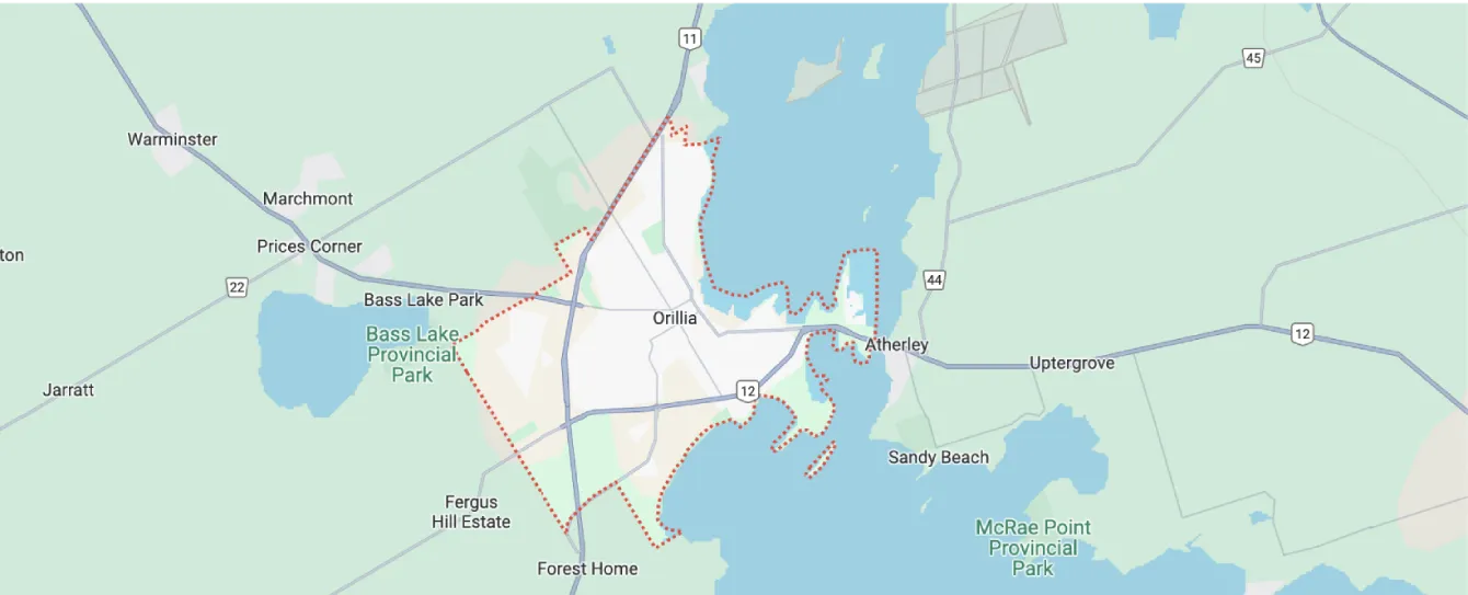 Orilia Areas We Serve