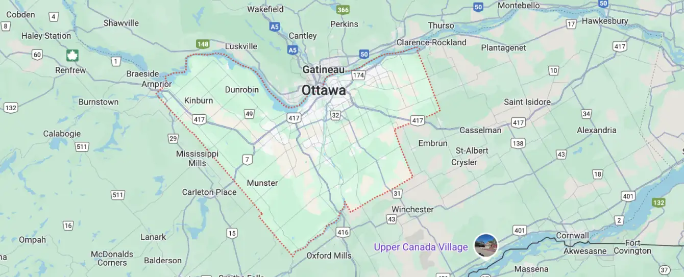 Appliance Installaton Service Area in Ottawa