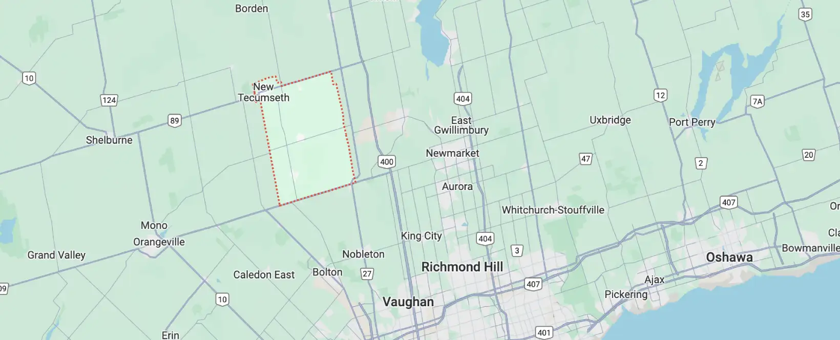 New Tecumseth Areas We Serve