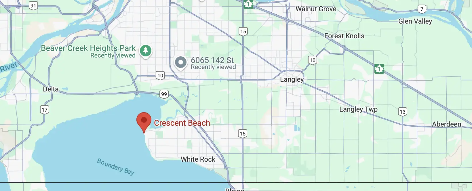 Crescent Beach Areas We Serve