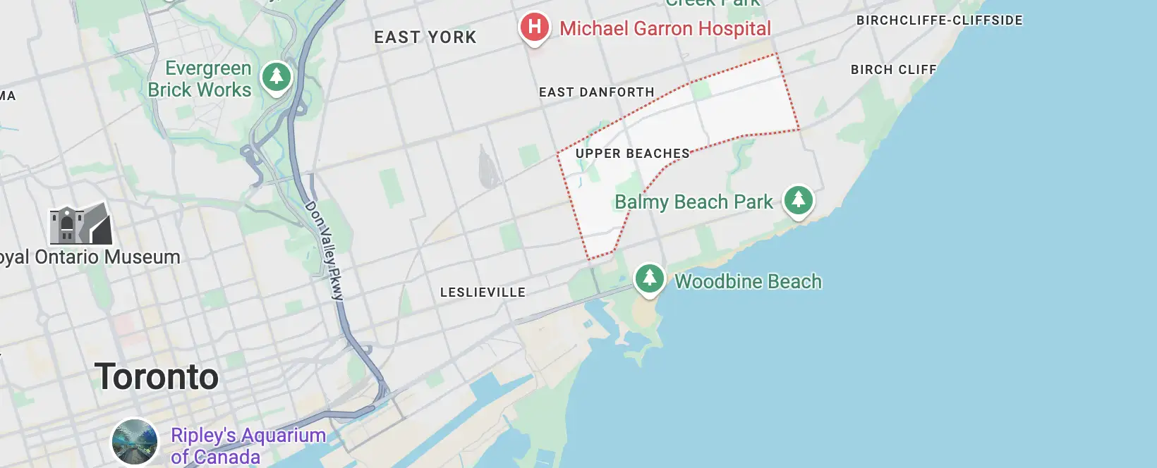 Upper Beaches Areas We Serve