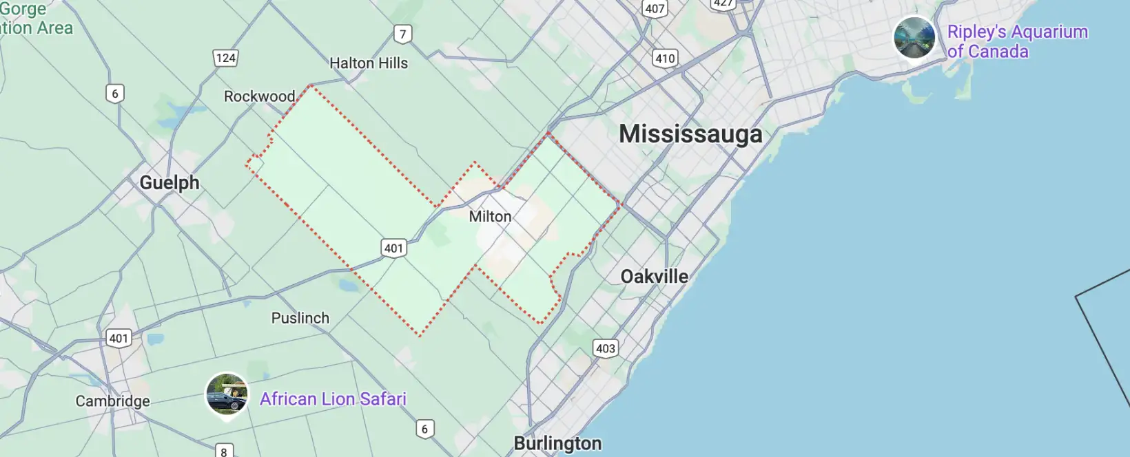 Milton Areas We Serve