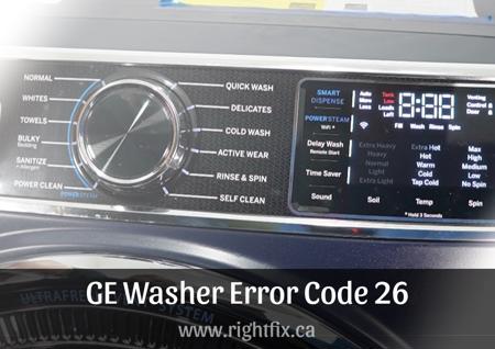 GE Washer Error Code 26 How to Reset - Unbalanced Load