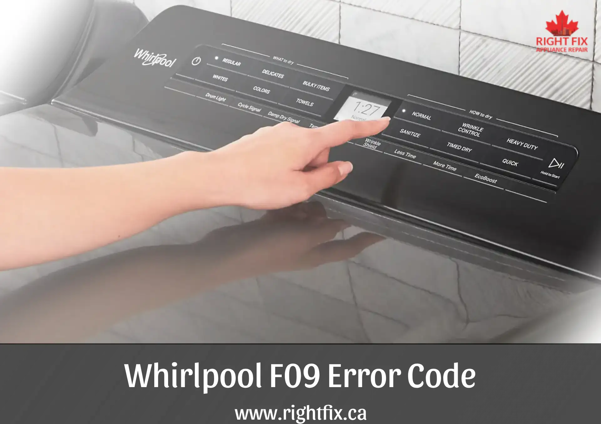 Whirlpool F09 Error Code – Causes & Fixes | Troubleshooting Guide