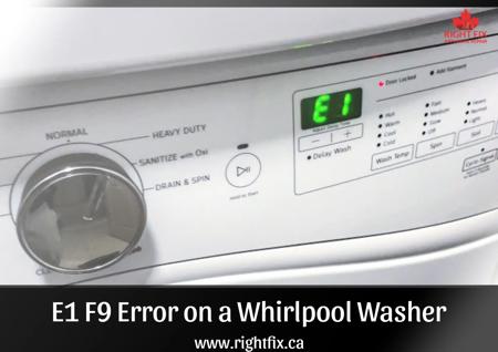 How to Fix E1 F9 Error on a Whirlpool Washer – Causes & Solutions